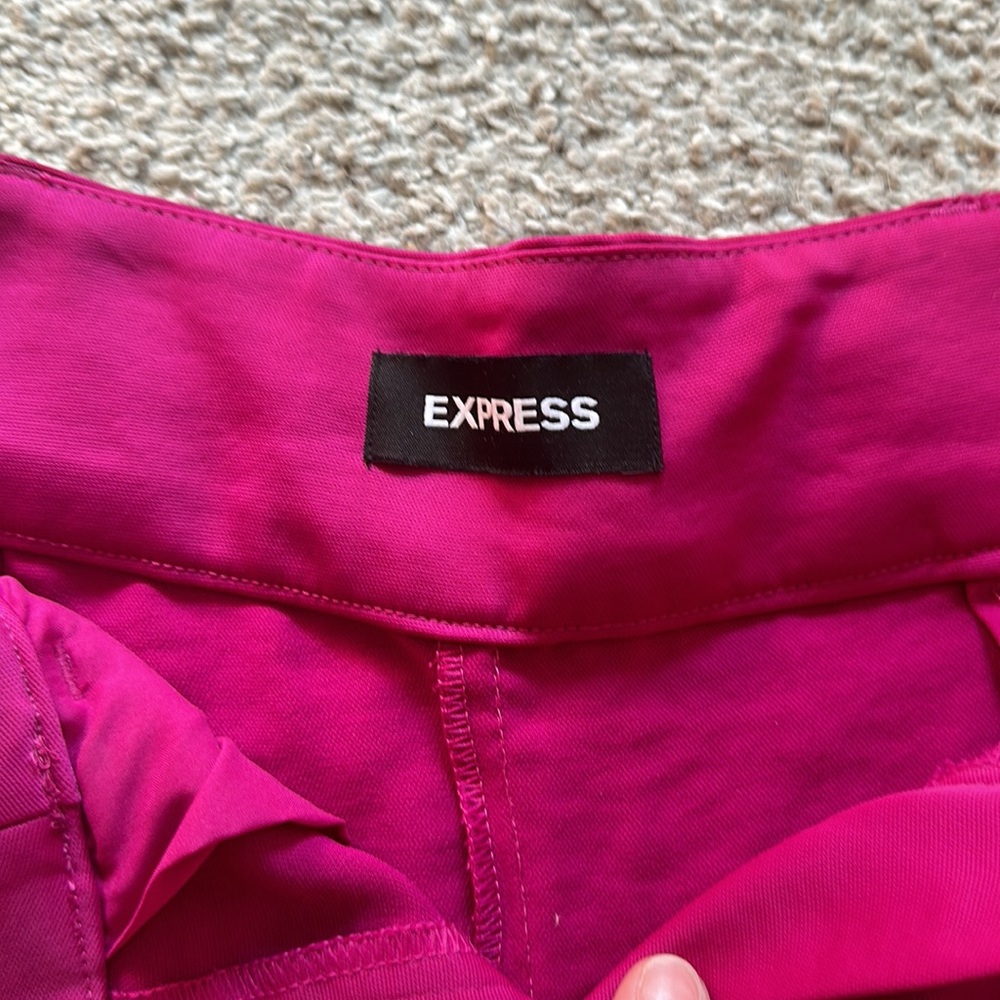 Express Sateen Style Shorts In Fuchsia/Raspberry - image 2